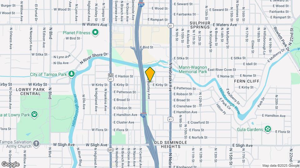 7703 N Huntley Ave Map and Location Details