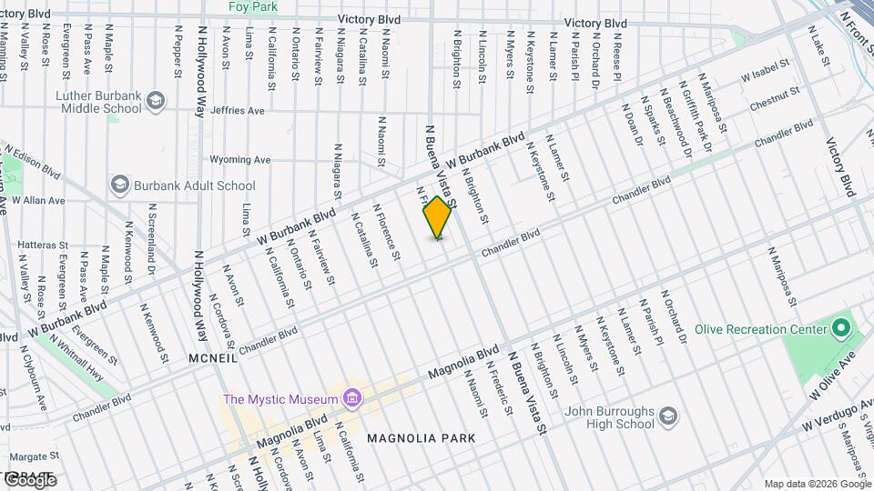 1021 N Frederic St Map and Location Details