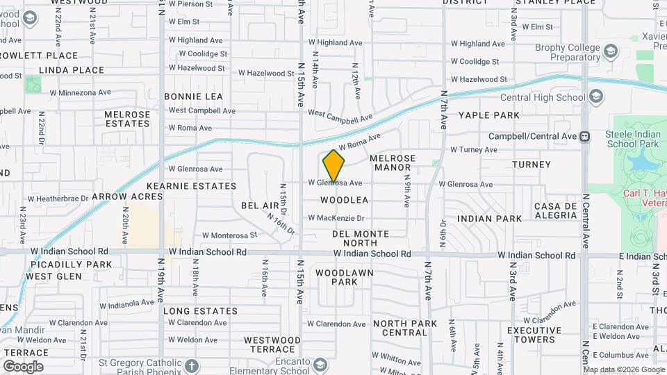 1301 W Glenrosa Ave Map and Location Details