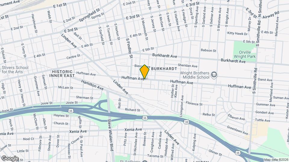 808 Huffman Ave Map and Location Details