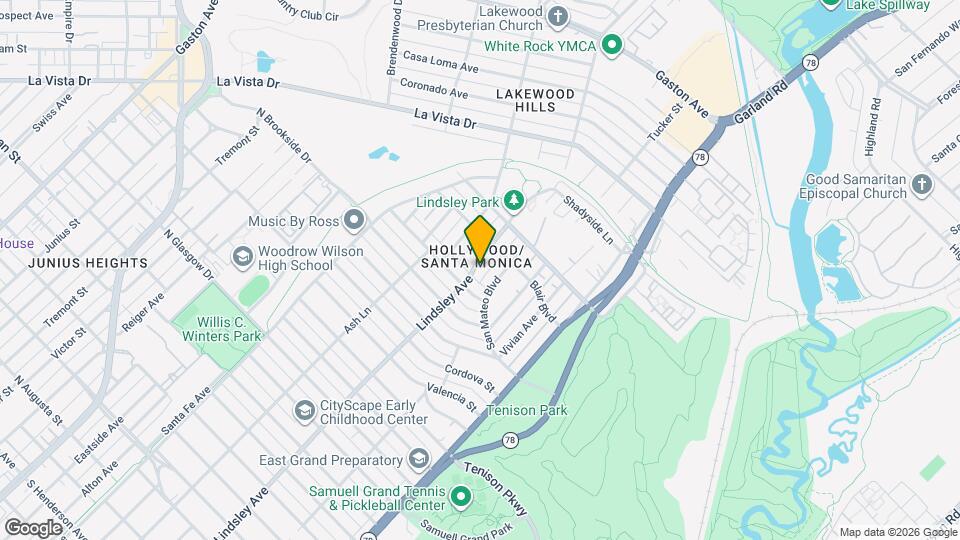 6922 Lindsley Ave Map and Location Details