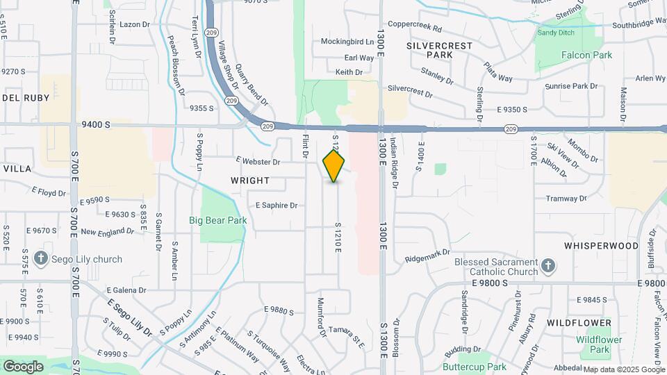 9548 S 1210 E Map and Location Details