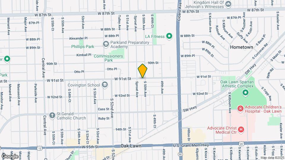 9100 S 50th Ave Map and Location Details