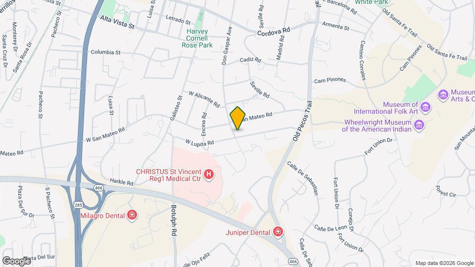 1511 Don Gaspar Ave Mapa y Detalles de la Ubicación