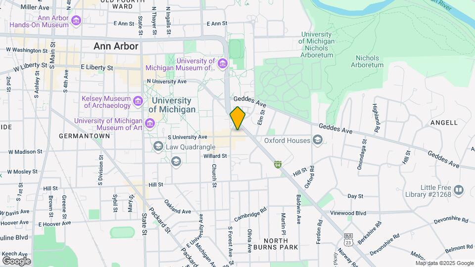 1325 S University Ave Map and Location Details