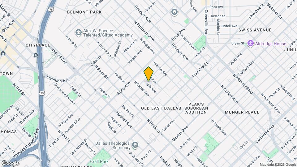 1536 Holly Ave Map and Location Details