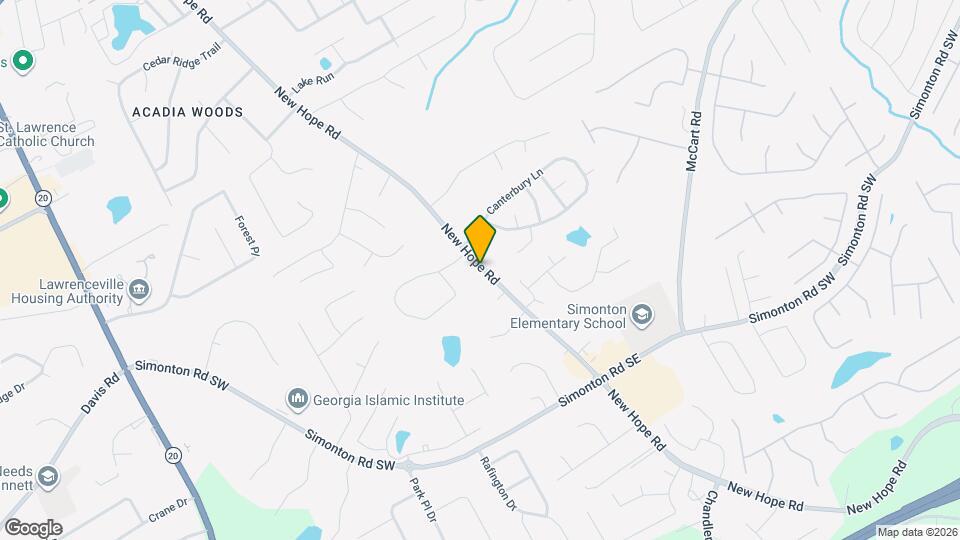 723 New Hope Rd Map and Location Details