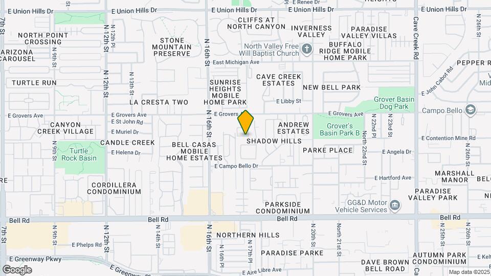 17610 N 17th Pl, Unit 3 Map and Location Details