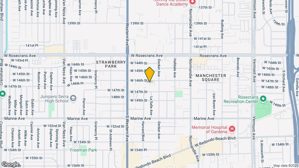 1638 W 146th St Mapa y Detalles de la Ubicación