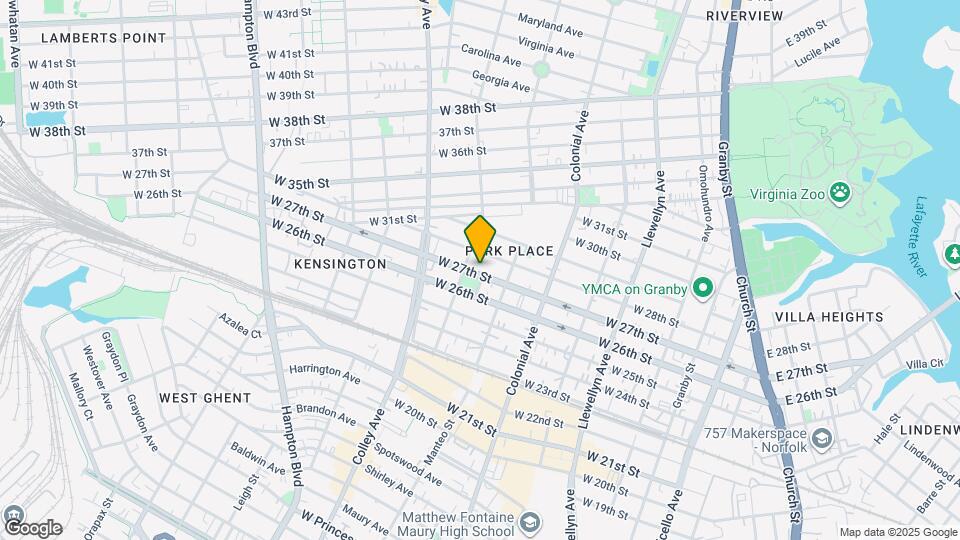 636 W 27th St Map and Location Details