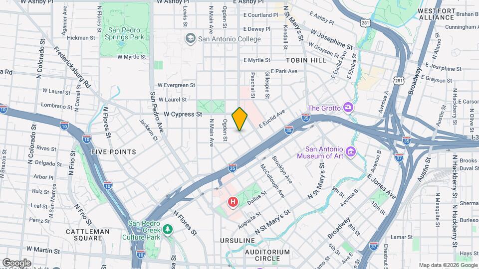 1207 McCullough Ave Mapa y Detalles de la Ubicación