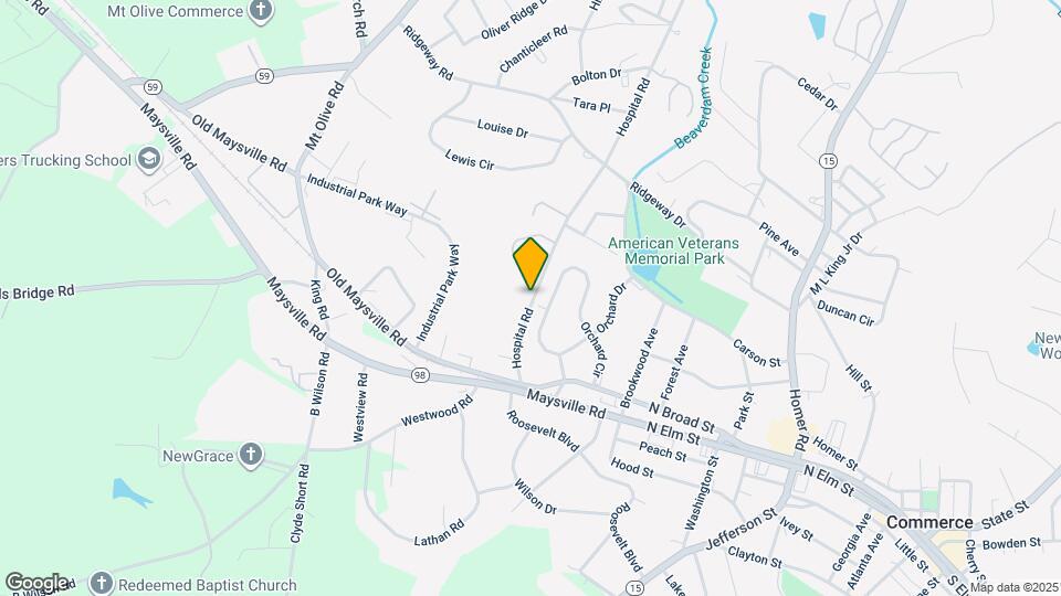 205 Hospital Rd Map and Location Details