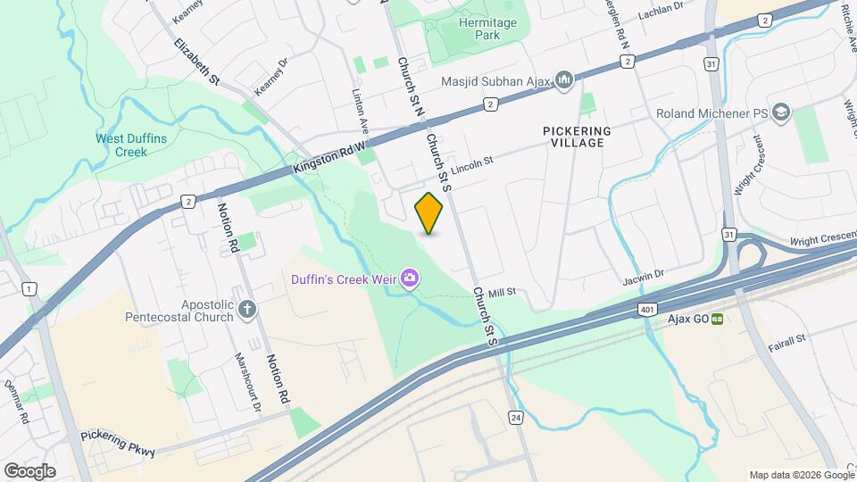 92 Church St S Map and Location Details