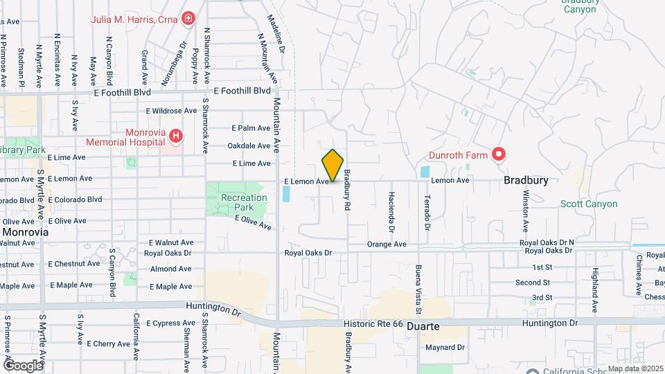 1024 E Lemon Ave Mapa y Detalles de la Ubicación