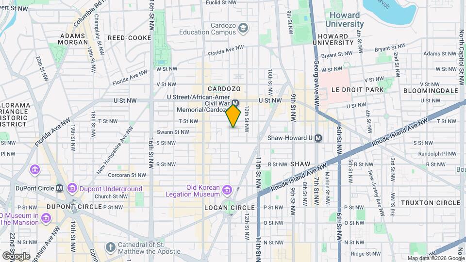 1825 13th St NW Map and Location Details