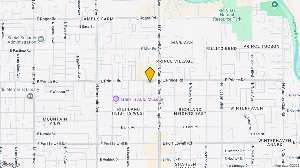 1730 E Prince Rd Mapa y Detalles de la Ubicación