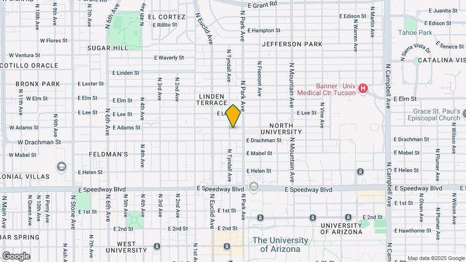 1425 N Park Ave Map and Location Details