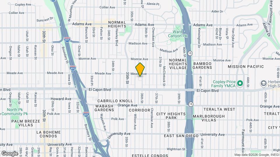 4366 36th St Map and Location Details