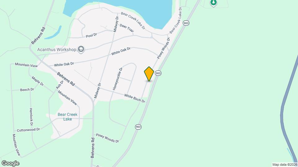 134 Piney Woods Dr, Unit One bedroom Apt Map and Location Details