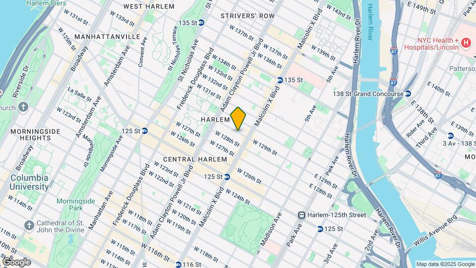 116 W 129th St Mapa y Detalles de la Ubicación