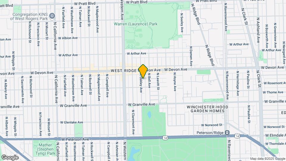 6321 N Oakley Ave Map and Location Details