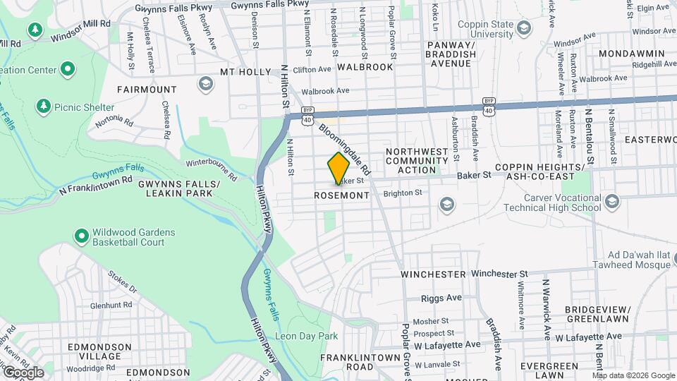 1530 N Rosedale St Map and Location Details