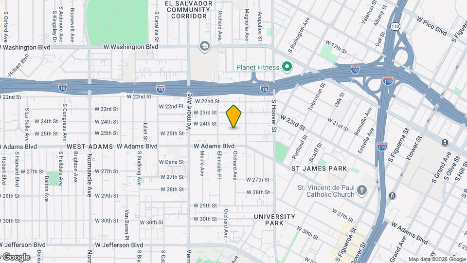 1243 W 25th St Map and Location Details