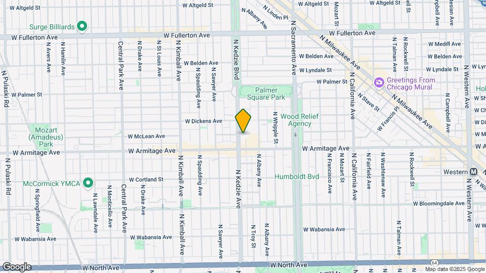 2021 N Kedzie Ave, Unit 03E Map and Location Details
