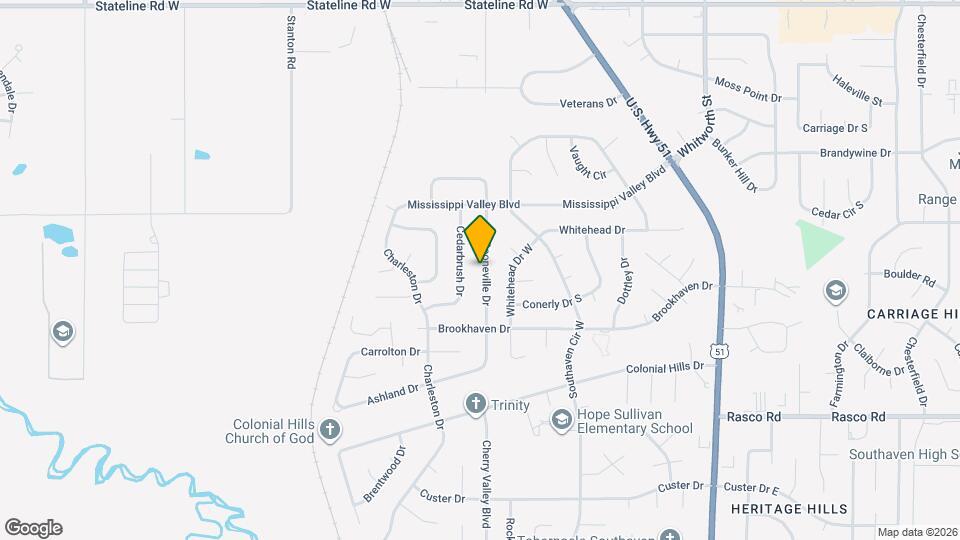 8399 Booneville Dr Map and Location Details