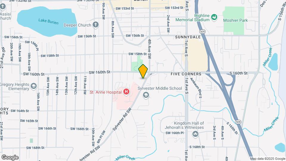 16043 Sylvester Rd SW Map and Location Details