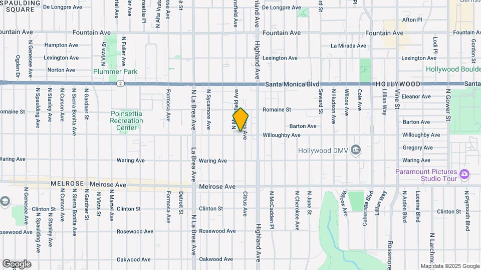 6857 Willoughby Ave Map and Location Details