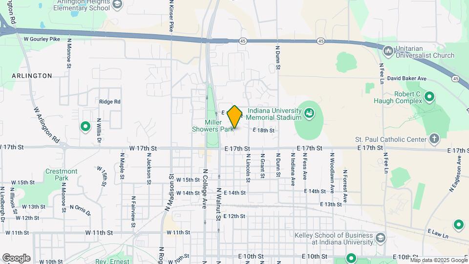 1315 N Washington St Map and Location Details
