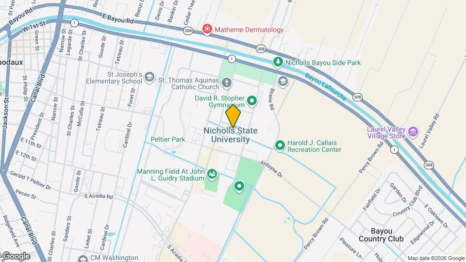 Ellender Hall Map and Location Details