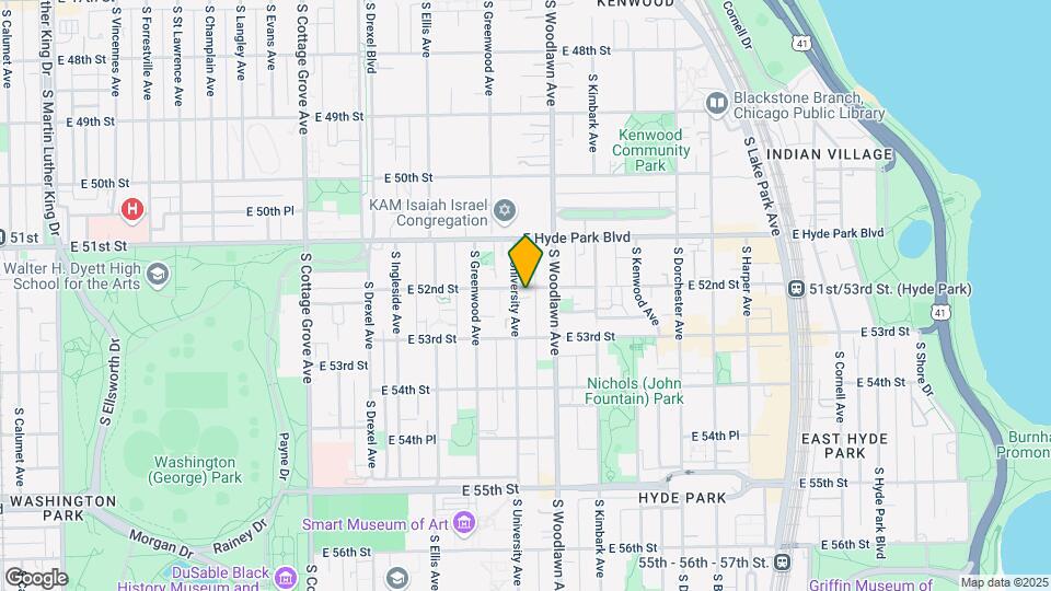 1159 E 52nd St, Unit 1 Map and Location Details