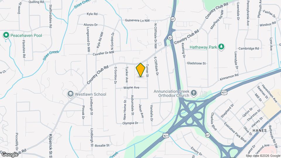 3822 Country Club Rd Map and Location Details