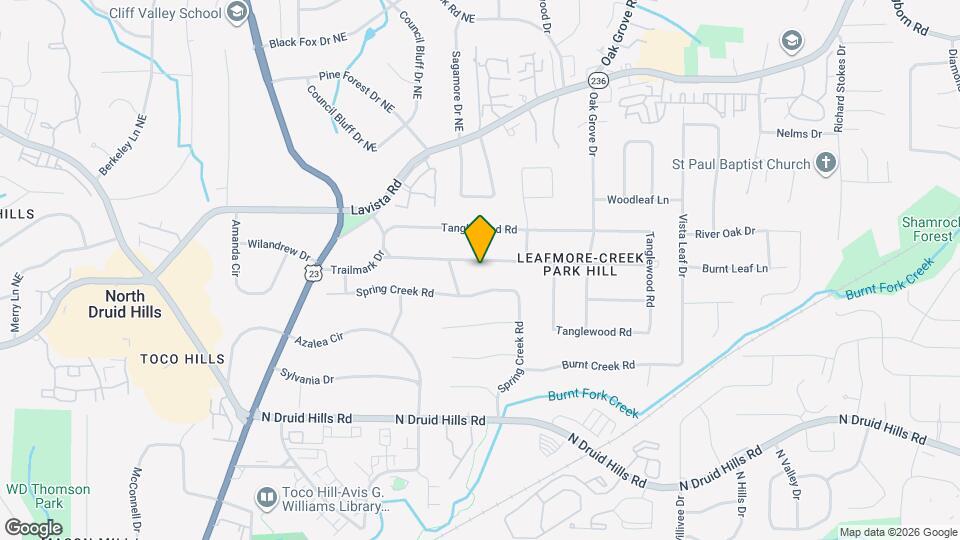 2233 Leafmore Dr Map and Location Details