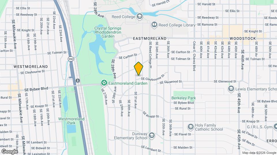 3109 SE Claybourne St, Unit Unit A Map and Location Details