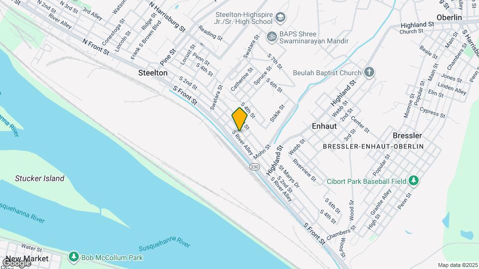 336 S 2nd St Map and Location Details