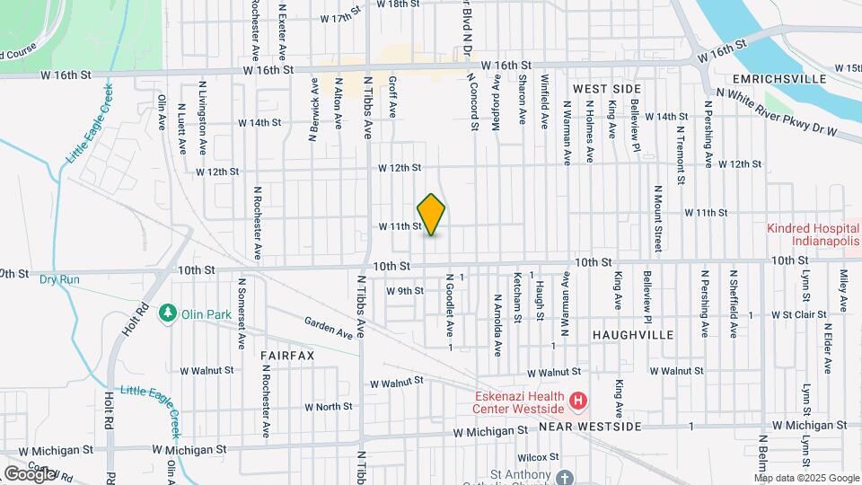 1025 N Centennial St Mapa y Detalles de la Ubicación