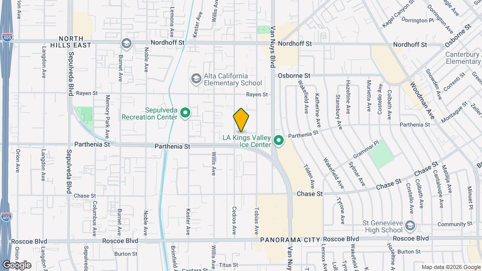 8728 Cedros Ave Mapa y Detalles de la Ubicación