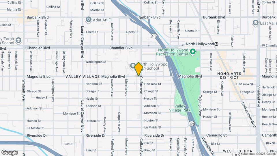 11700 Magnolia Blvd Map and Location Details