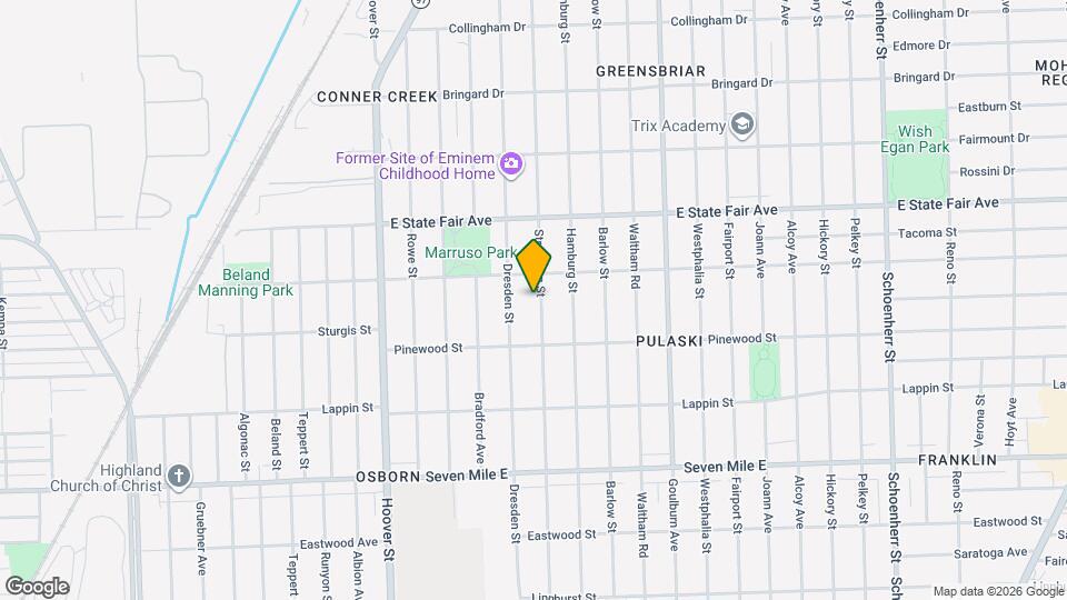 19591 Strasburg St Map and Location Details
