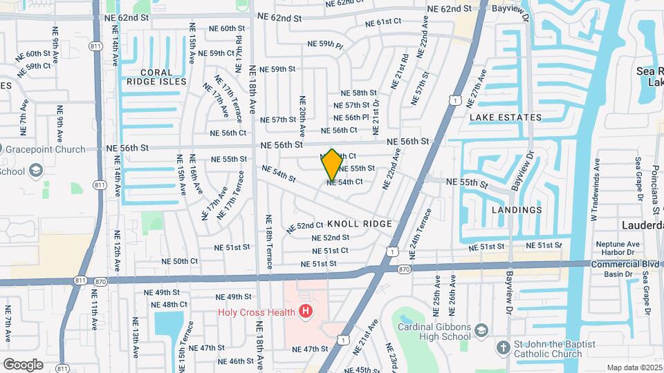 2070 NE 54th Ct Map and Location Details