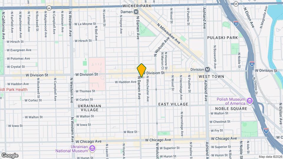 1135 N Damen Ave, Unit 2R Mapa y Detalles de la Ubicación