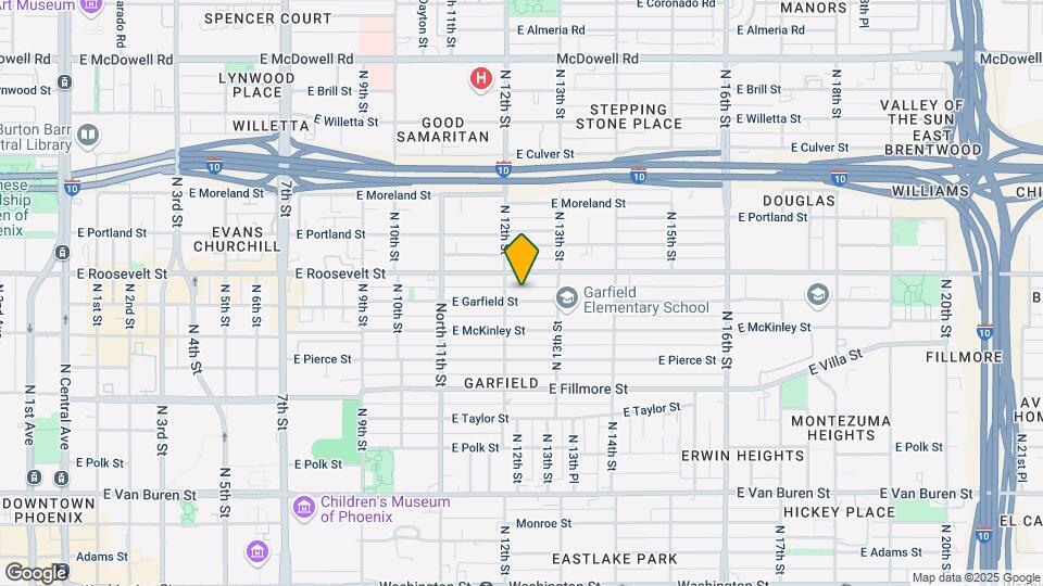 1214 E Garfield St Map and Location Details