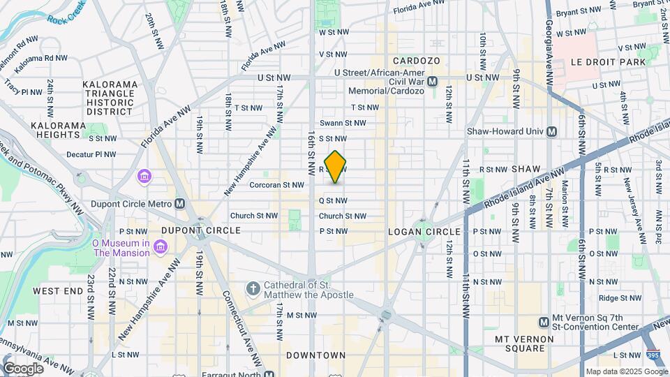 1512 Corcoran St NW Map and Location Details