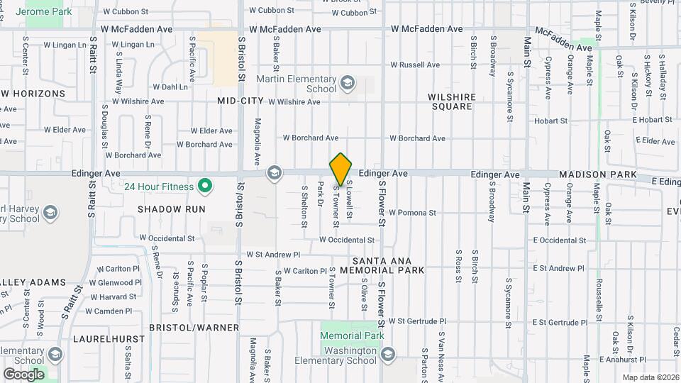 1519 S Towner St Map and Location Details