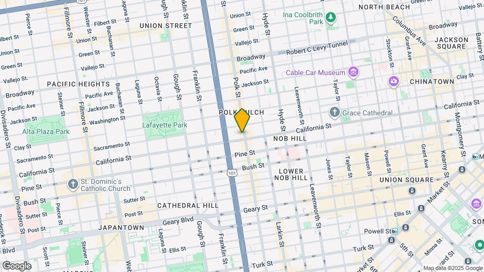 1600 California St Map and Location Details