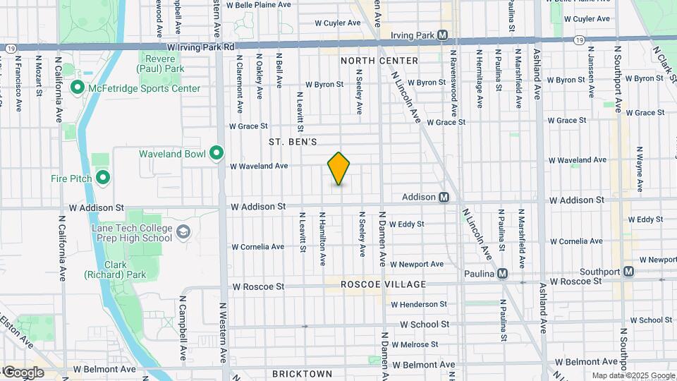 3614 N Hoyne Ave Map and Location Details