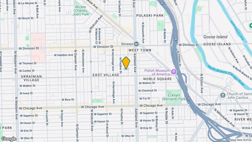 1020 N Marshfield Ave Map and Location Details